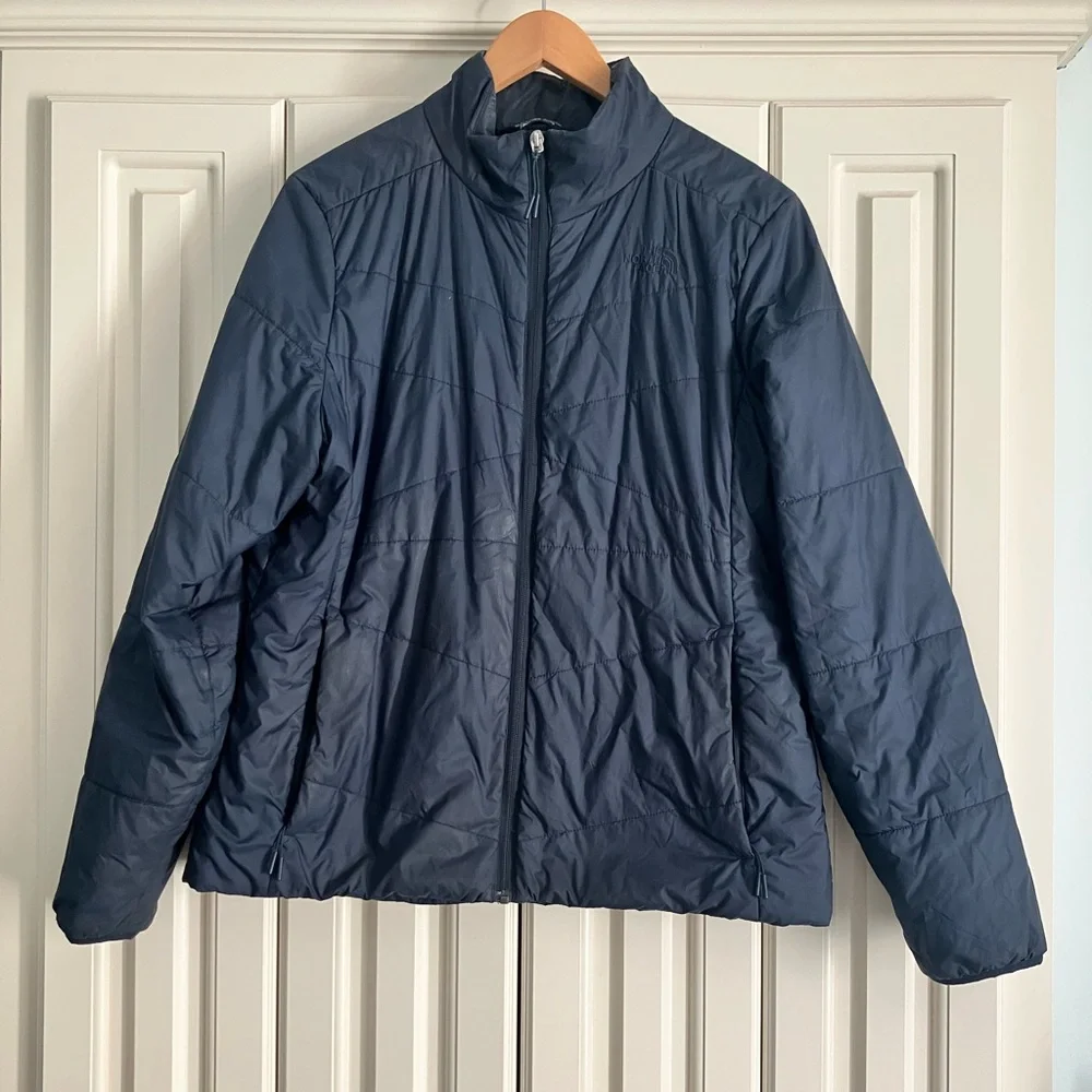 The North Face Blue Zip Up Quilted Packable Jacket Men’s Size XL Cozy